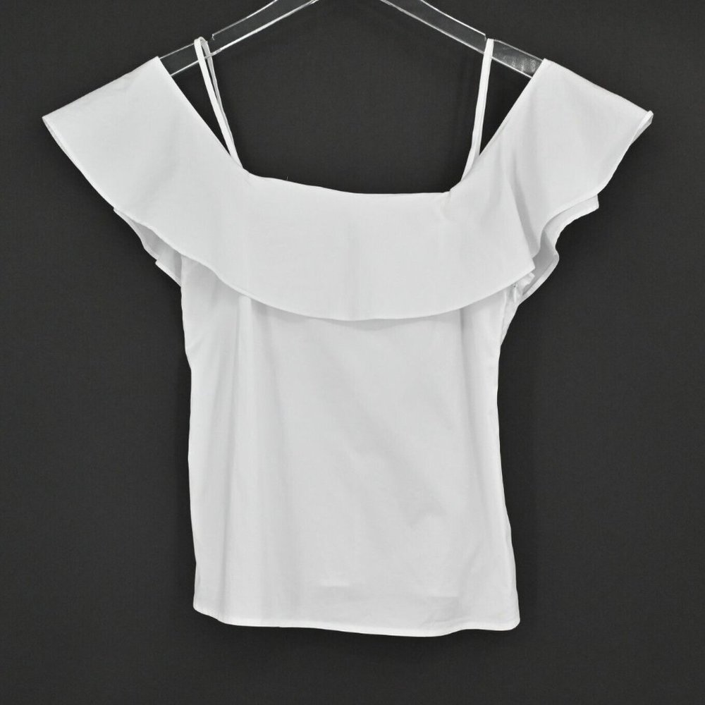 Theory White Ruffle Cami Top - Picture 2 of 9
